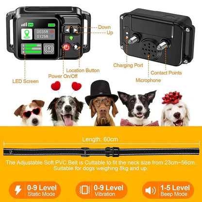 GPS Wireless Dog Fence System – Rechargeable Training Collar with Adjustable Boundary