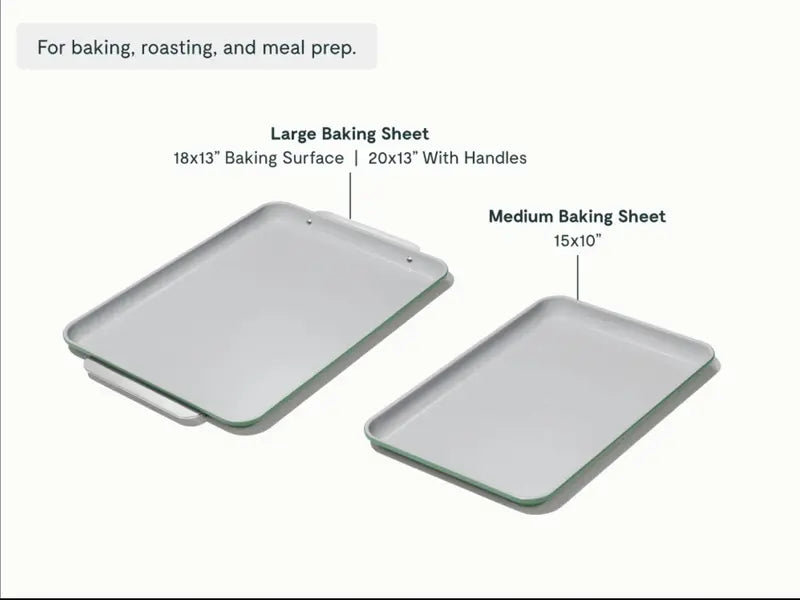 2-Piece Ceramic Nonstick Baking Sheet Set – Oven Bakeware Pans