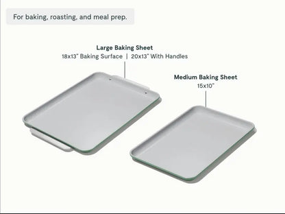2-Piece Ceramic Nonstick Baking Sheet Set – Oven Bakeware Pans